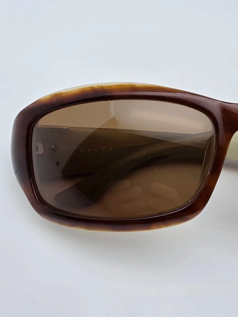 Ralph Lauren RA5004 53573 Tortoise on Green Frame Brown Lens Sunglasses 60mm